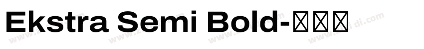 Ekstra Semi Bold字体转换